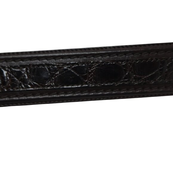 Mezlan Brown Genuine Crocodile Leather Mens Belt - Picture 3 of 9